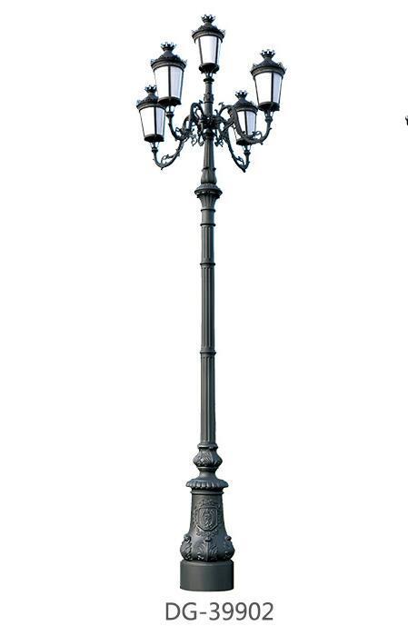 Lampada da cortile stile europeo retrò singola e doppia testa led lampada da cortile