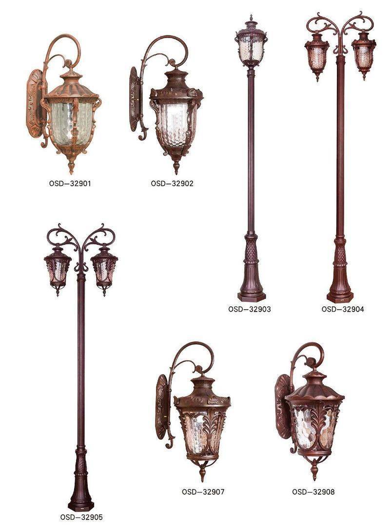 Evropský styl nádvořní lampa, trávníková lampa, hliníková venkovní krajinná lampa