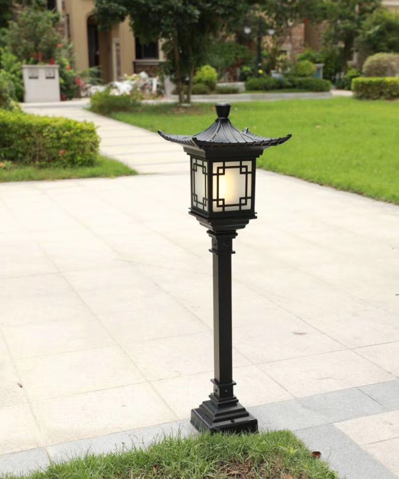 Vodoodporna stenska svetilka za dvorišče, travna svetilka, stolpna svetilka