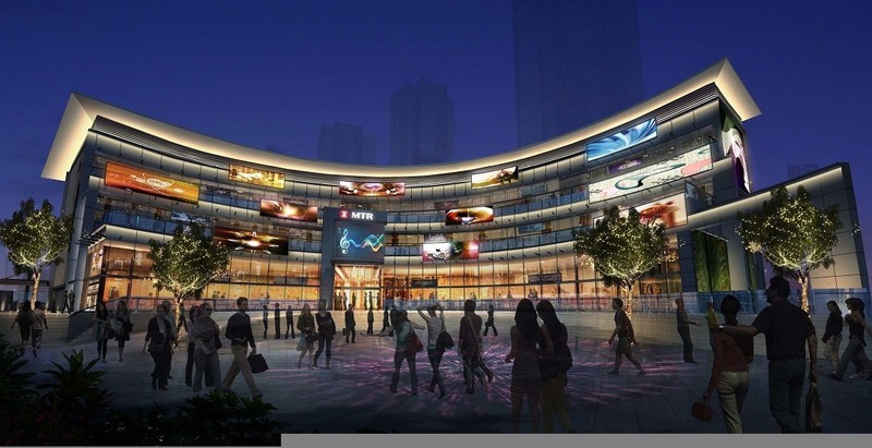 Proiectul de iluminat de noapte al vilei Dongguan YONGYA comunitate comercială și rezidențială centrală