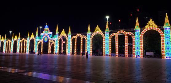 Night scene lighting project of China lamp capital (ancient town) International Lighting Culture Festival