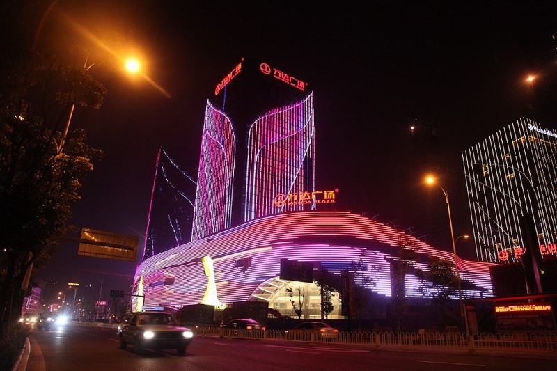 Kunming Xishan Wanda Plaza komercijalni kompleksni projekt svetlanja