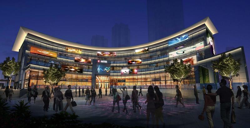 Shenzhen Huigang zundi projekt oświetlenia sceny nocnej