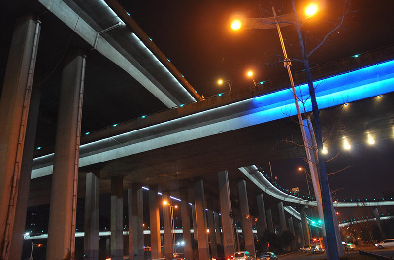 Lighting project exhibition of Lashan overpass