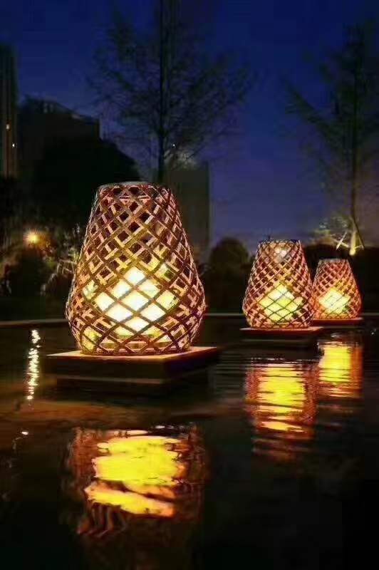 Solar landscape lights, outdoor shopping mall lighting art lights